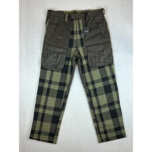New Filson FG280 Wool Mackinaw Hunting Pants Waxed 40x34 Otter Green Black Plaid